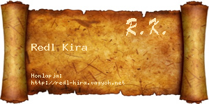 Redl Kira névjegykártya